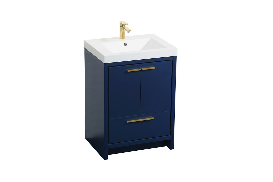 Elegant Lighting VF46024MBL  Wyatt Plumbing Blue