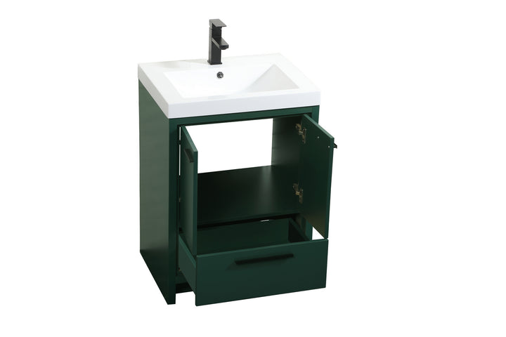 Elegant Lighting VF46024MGN  Wyatt Plumbing Green