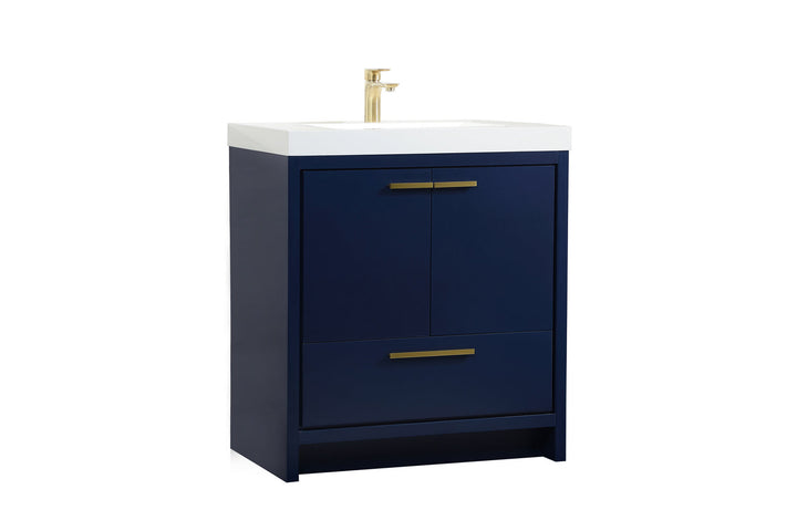 Elegant Lighting VF46030MBL  Wyatt Plumbing Blue