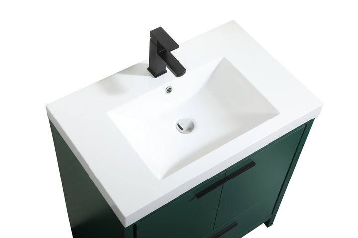 Elegant Lighting VF46030MGN  Wyatt Plumbing Green