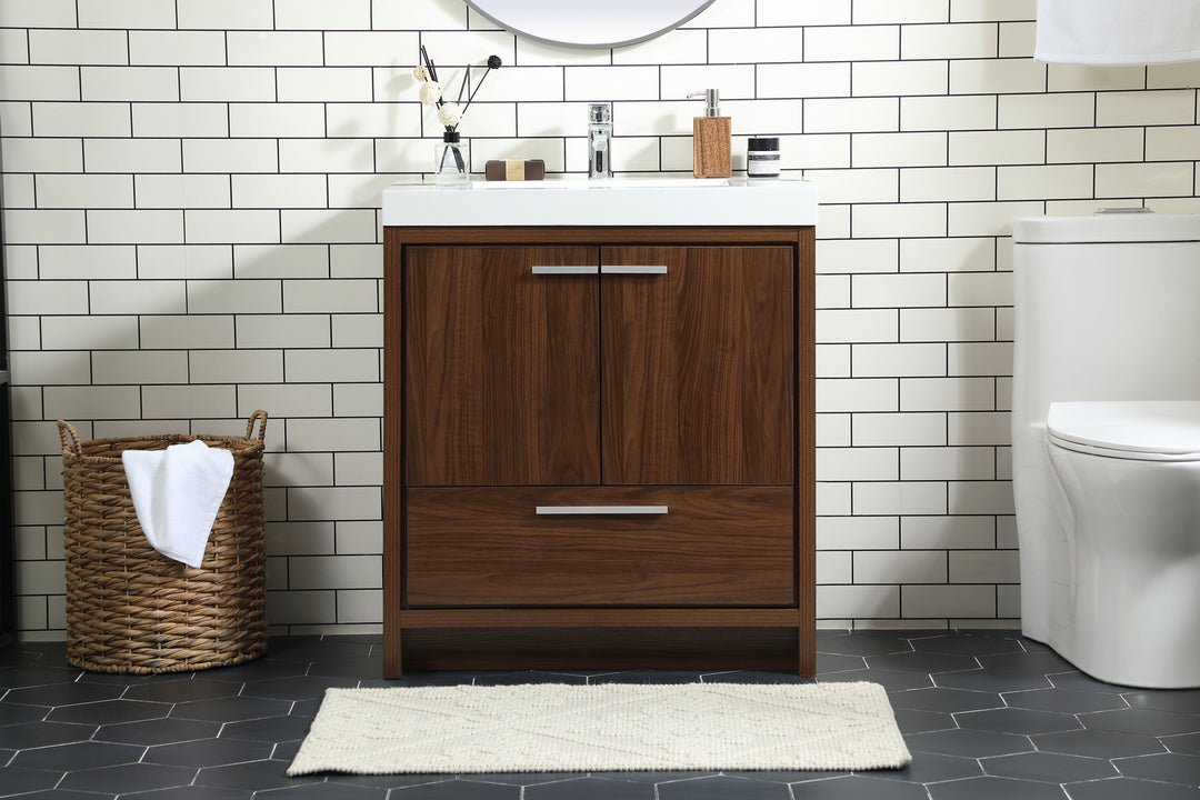 Elegant Lighting VF46030MWT  Wyatt Plumbing Walnut
