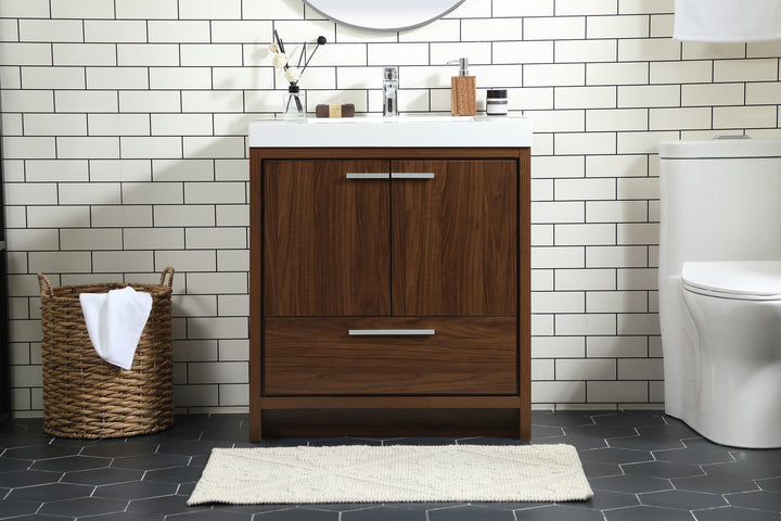 Elegant Lighting VF46030MWT  Wyatt Plumbing Walnut