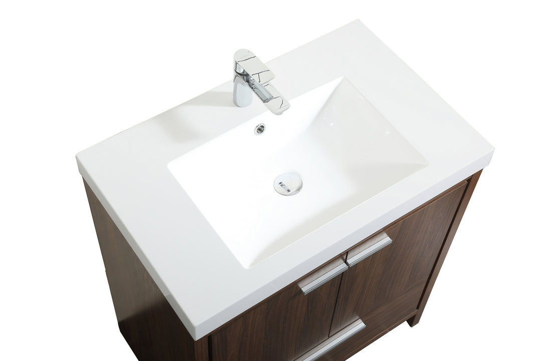 Elegant Lighting VF46030MWT  Wyatt Plumbing Walnut