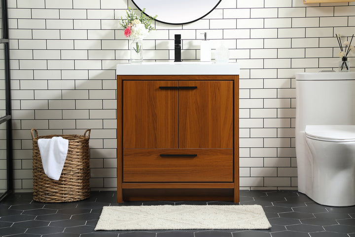 Elegant Lighting VF46030MTK  Wyatt Plumbing Teak