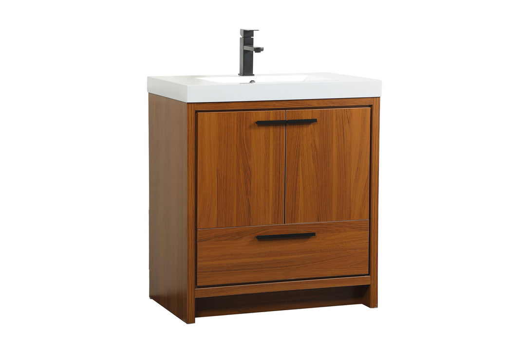 Elegant Lighting VF46030MTK  Wyatt Plumbing Teak