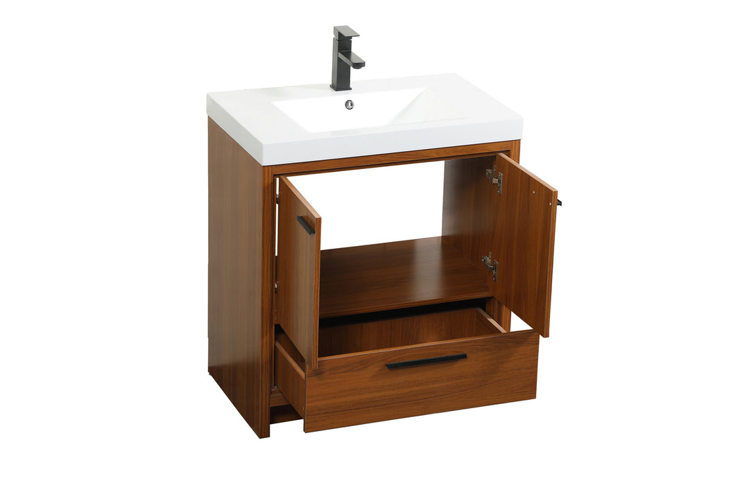 Elegant Lighting VF46030MTK  Wyatt Plumbing Teak