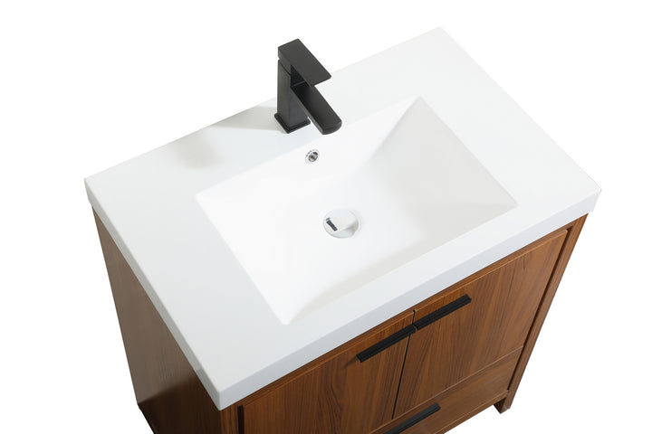 Elegant Lighting VF46030MTK  Wyatt Plumbing Teak