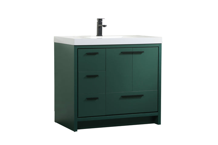 Elegant Lighting VF46036MGN  Wyatt Plumbing Green