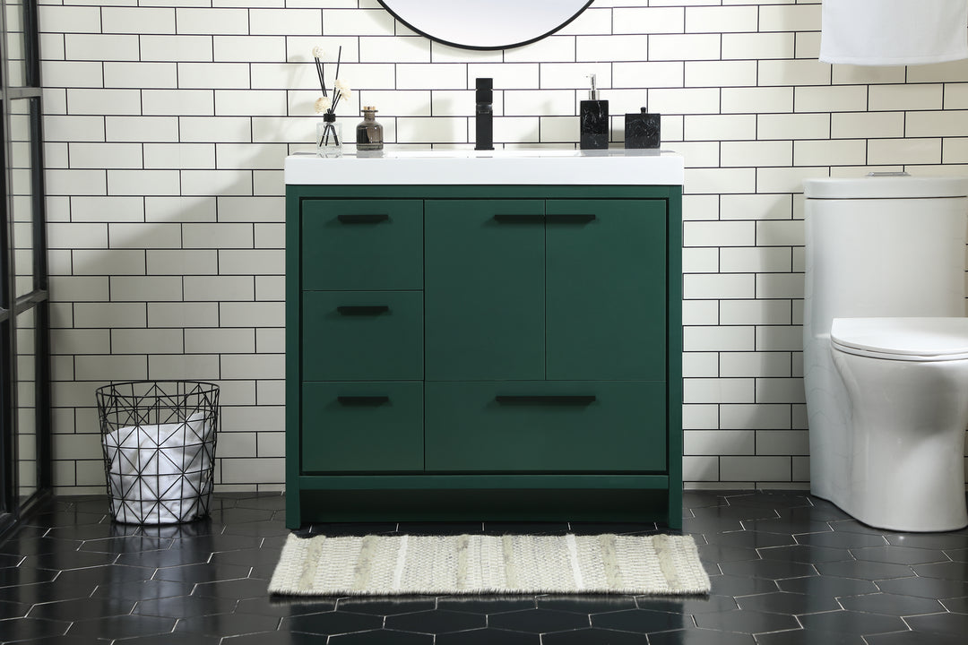 Elegant Lighting VF46036MGN  Wyatt Plumbing Green