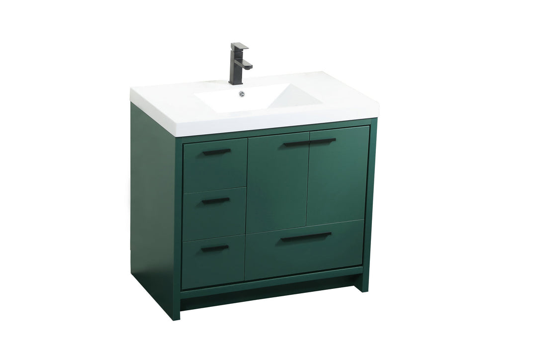 Elegant Lighting VF46036MGN  Wyatt Plumbing Green