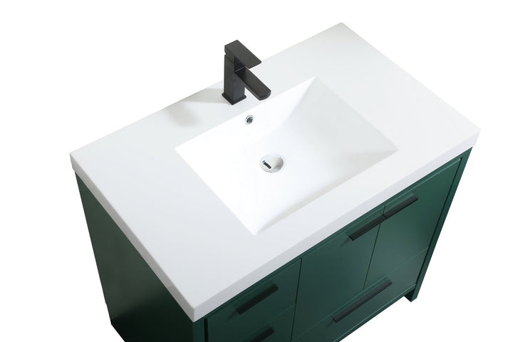 Elegant Lighting VF46036MGN  Wyatt Plumbing Green