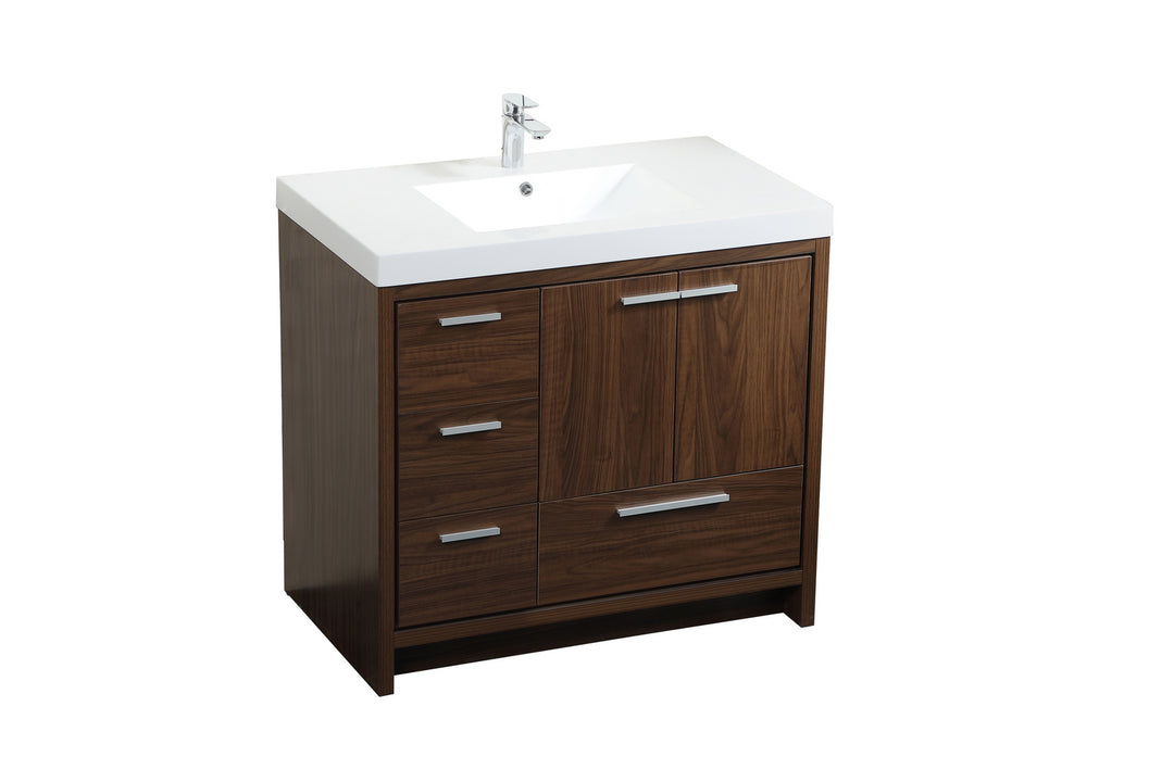 Elegant Lighting VF46036MWT  Wyatt Plumbing Walnut