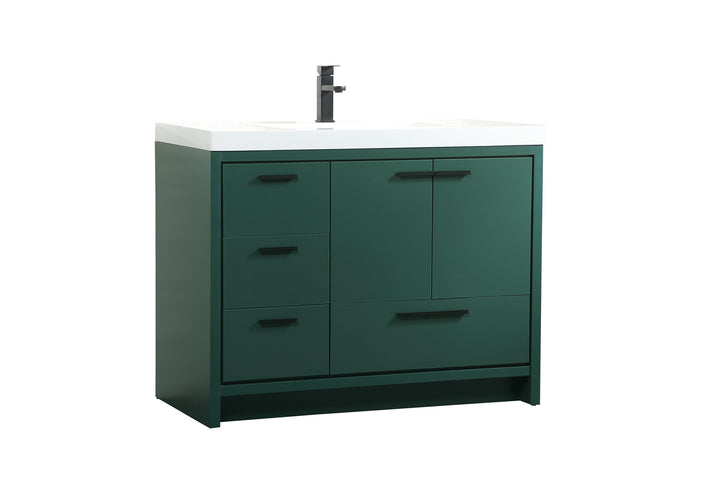 Elegant Lighting VF46042MGN  Wyatt Plumbing Green