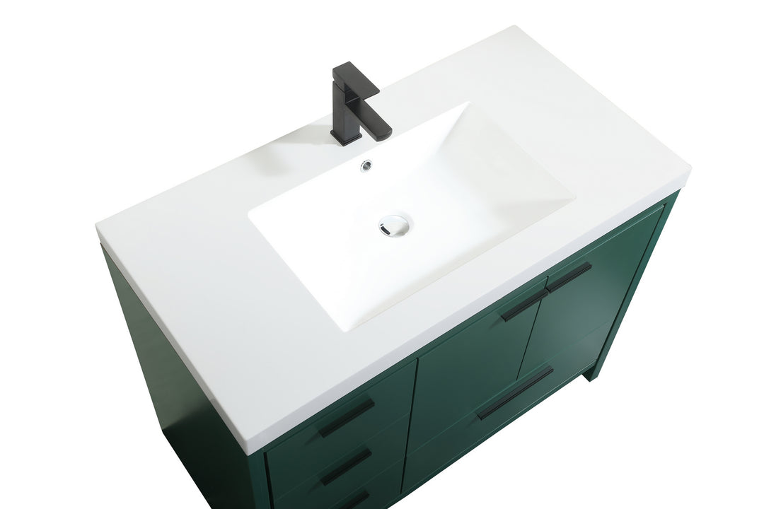 Elegant Lighting VF46042MGN  Wyatt Plumbing Green