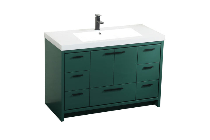 Elegant Lighting VF46048MGN  Wyatt Plumbing Green