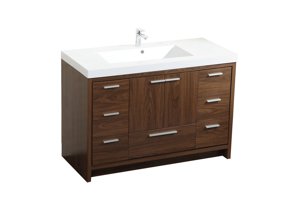 Elegant Lighting VF46048MWT  Wyatt Plumbing Walnut