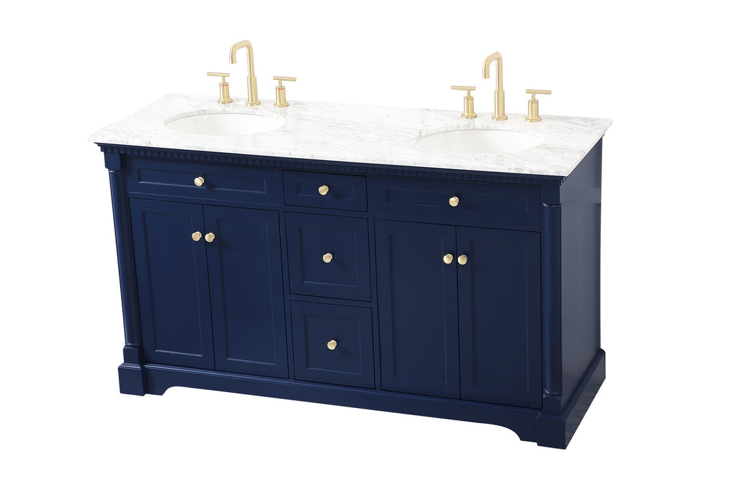 Elegant Lighting VF53060DBL  Clarence Plumbing Blue