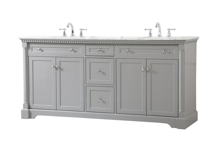 Elegant Lighting VF53072DGR  Clarence Plumbing Grey