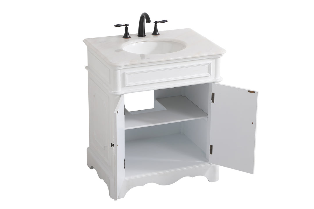 Elegant Lighting VF30430AW Francis Bathroom Vanity Set Plumbing White