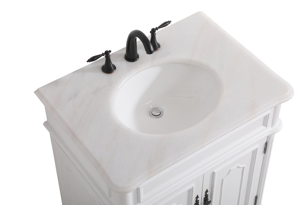 Elegant Lighting VF30430AW Francis Bathroom Vanity Set Plumbing White