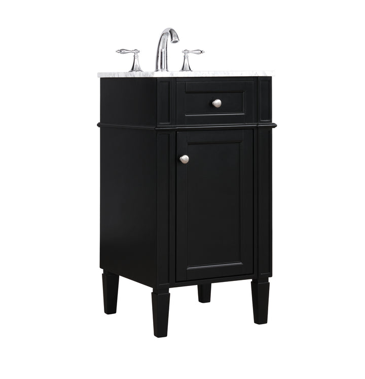 Elegant Lighting VF12518BK Modern Park Avenue Plumbing Black