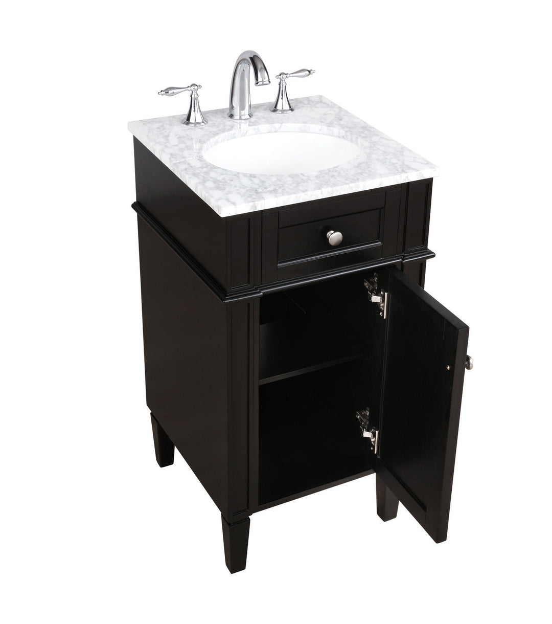 Elegant Lighting VF12518BK Modern Park Avenue Plumbing Black