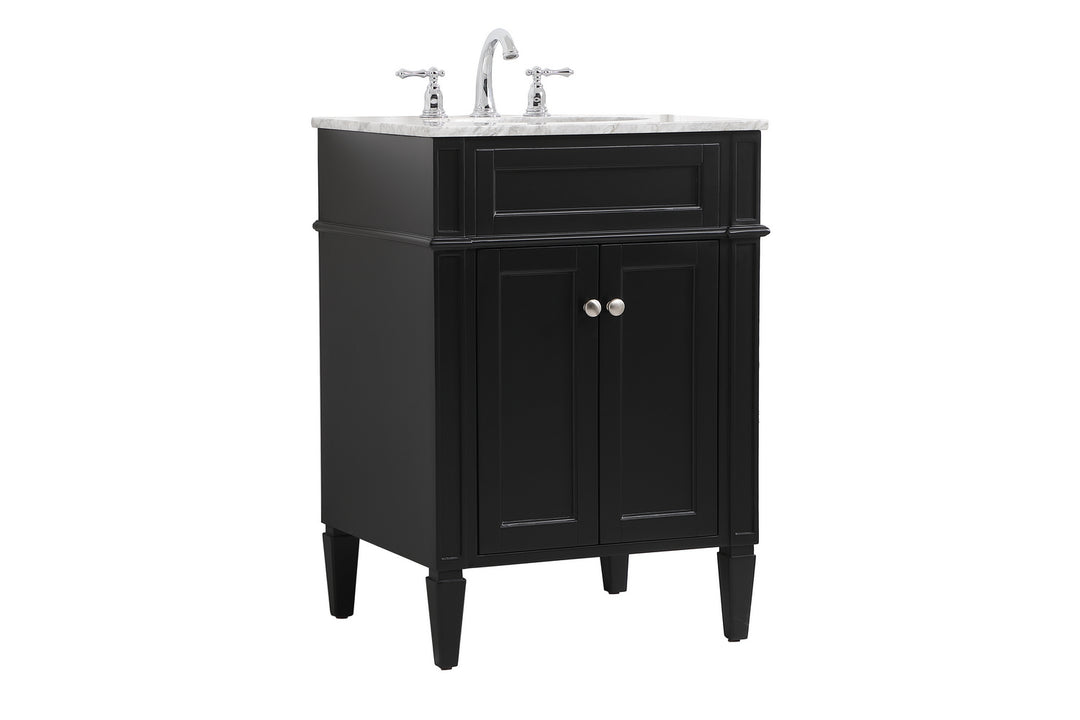 Elegant Lighting VF12524BK  Park Avenue Plumbing Black