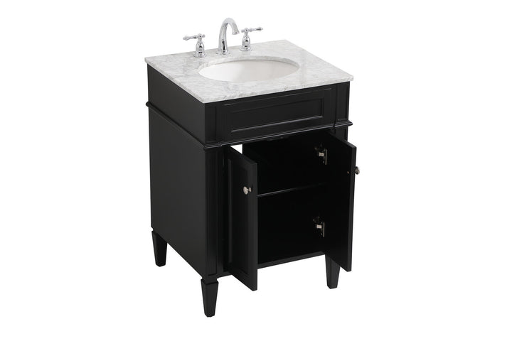 Elegant Lighting VF12524BK  Park Avenue Plumbing Black