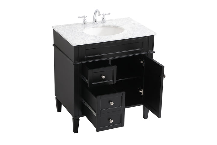 Elegant Lighting VF12532BK  Park Avenue Plumbing Black