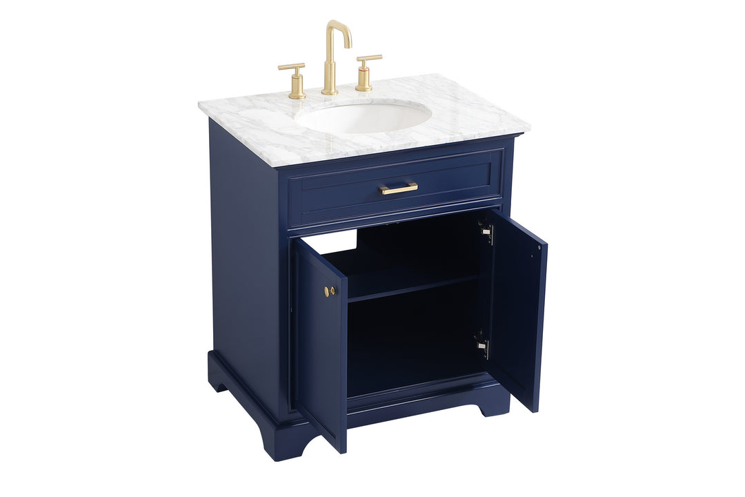 Elegant Lighting VF15030BL  Americana Plumbing Blue