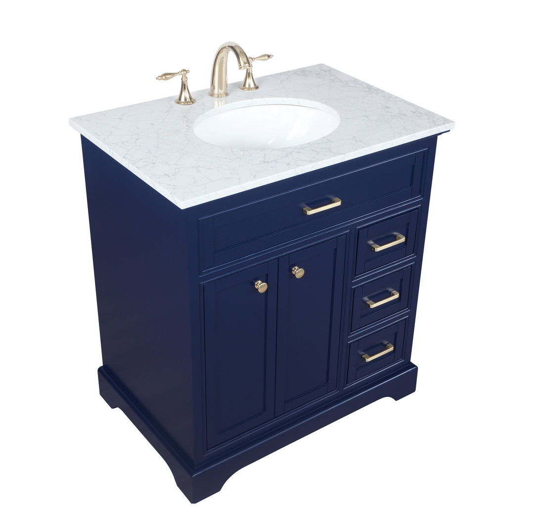 Elegant Lighting VF15032BL  Americana Plumbing Blue