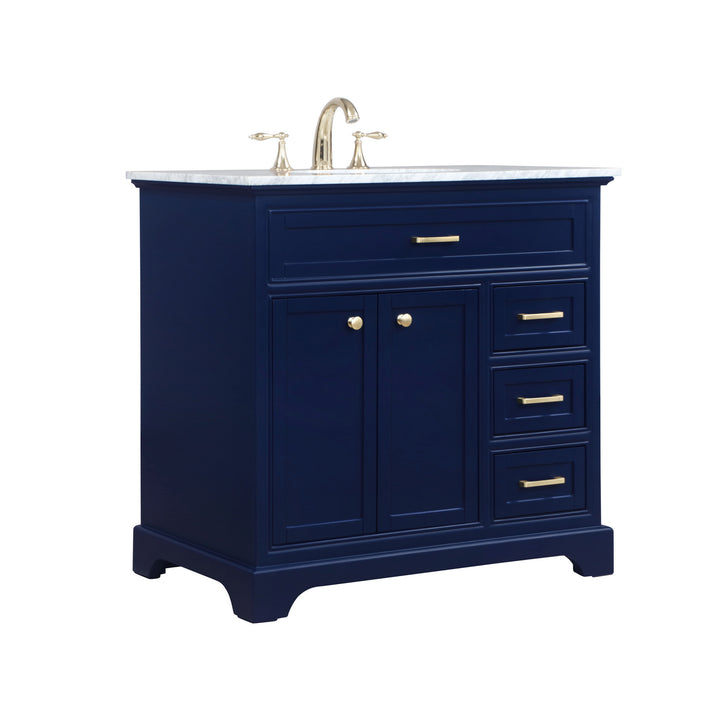 Elegant Lighting VF15036BL  Americana Plumbing Blue