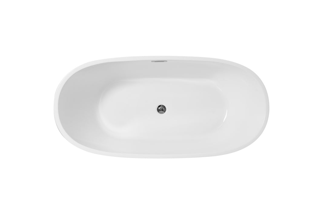 Elegant Lighting BT10759GW Modern Allegra Plumbing Glossy White