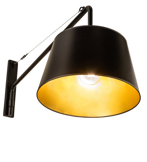 Meyda Tiffany Lighting 229057 Cilindro One Light Swing Arm Wall Sconce Lamp Bronze / Dark
