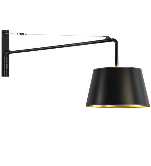 Meyda Tiffany Lighting 229057 Cilindro One Light Swing Arm Wall Sconce Lamp Bronze / Dark