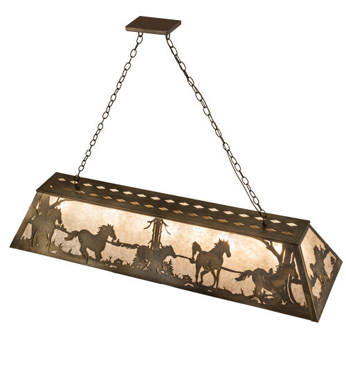Meyda Tiffany Running Horses 236084 Pendant Light - Antique Copper