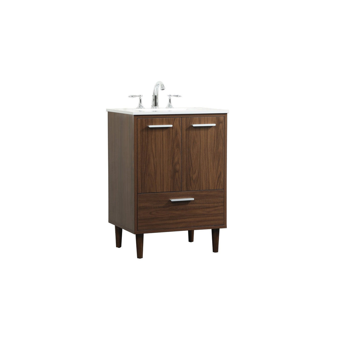 Elegant Lighting VF47024MWT  Baldwin Plumbing Walnut