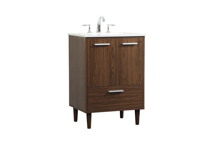 Elegant Lighting VF47024MWT  Baldwin Plumbing Walnut