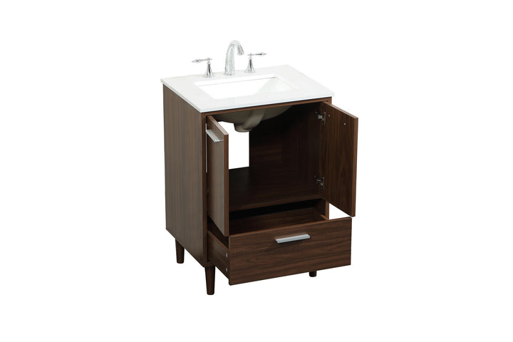 Elegant Lighting VF47024MWT  Baldwin Plumbing Walnut