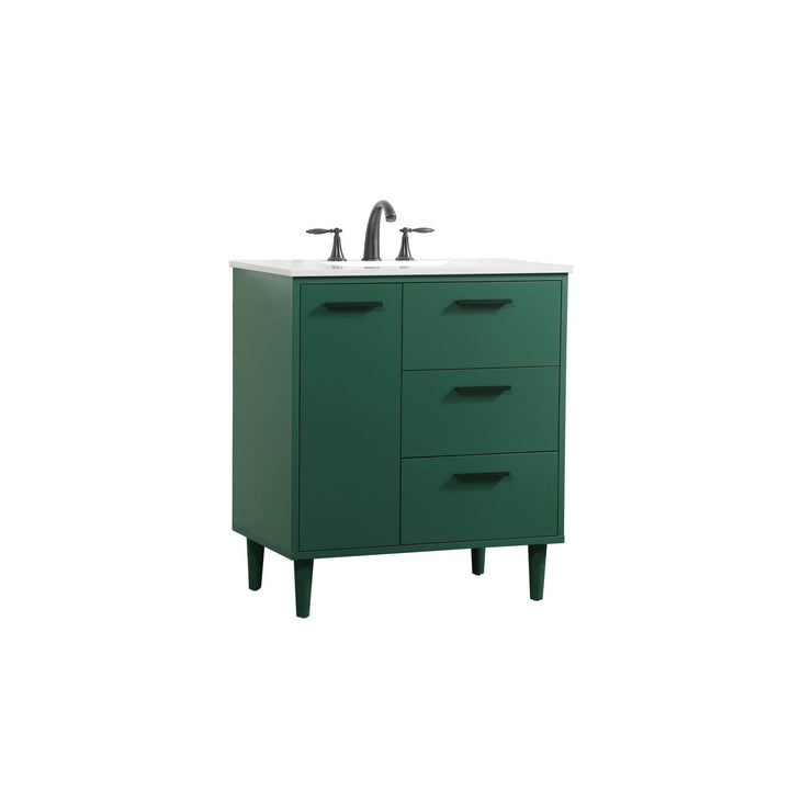 Elegant Lighting VF47030MGN Modern Baldwin Plumbing Green