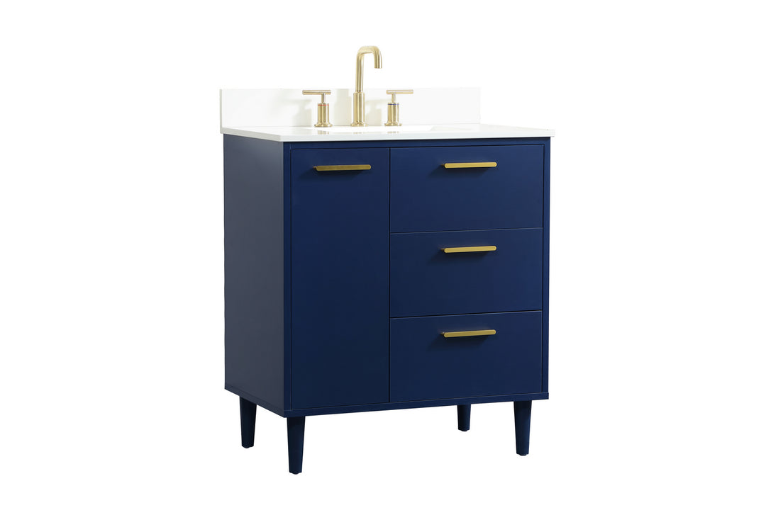 Elegant Lighting VF47030MBL-BS  Baldwin Plumbing Blue