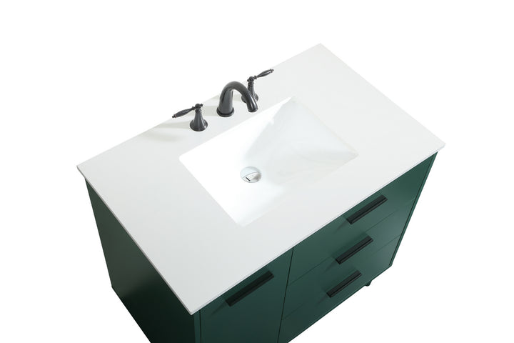 Elegant Lighting VF47036MGN Modern Baldwin Plumbing Green