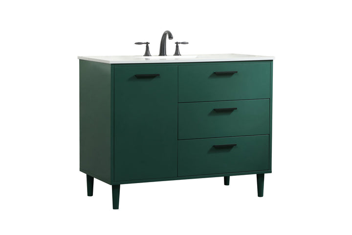 Elegant Lighting VF47042MGN Modern Baldwin Plumbing Green