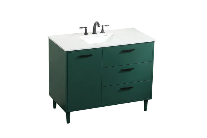 Elegant Lighting VF47042MGN Modern Baldwin Plumbing Green