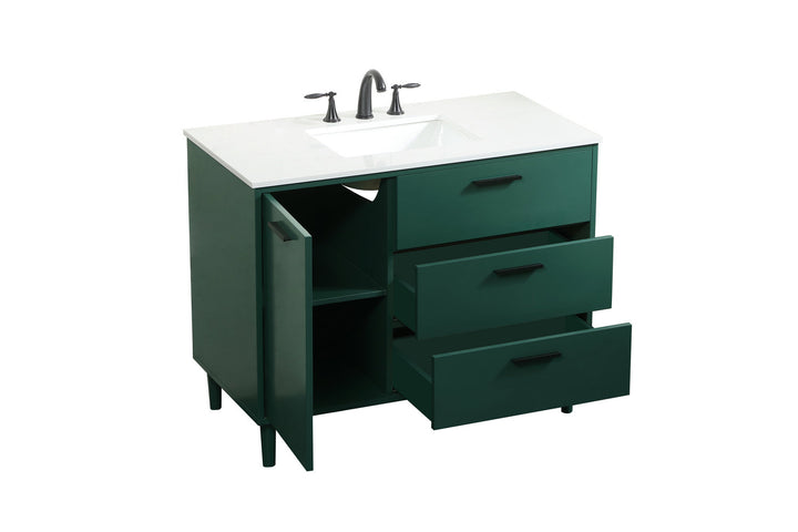 Elegant Lighting VF47042MGN Modern Baldwin Plumbing Green