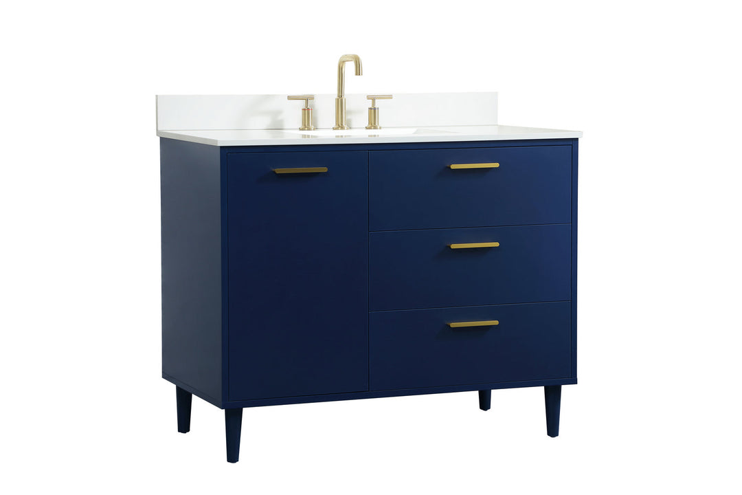 Elegant Lighting VF47042MBL-BS Modern Baldwin Plumbing Blue