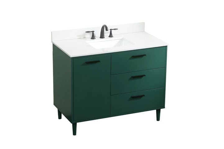 Elegant Lighting VF47042MGN-BS Modern Baldwin Plumbing Green