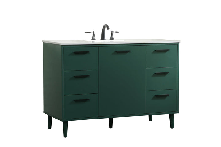 Elegant Lighting VF47048MGN Modern Baldwin Plumbing Green