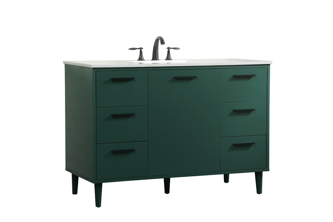 Elegant Lighting VF47048MGN Modern Baldwin Plumbing Green