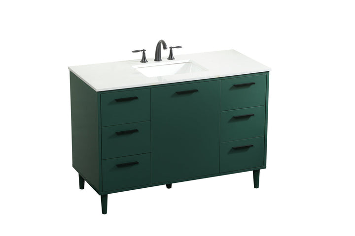 Elegant Lighting VF47048MGN Modern Baldwin Plumbing Green